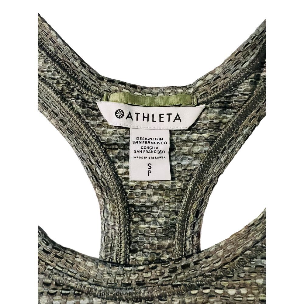 Athleta Racerback Mesh Tank Top‎ Workout Exercise Wear Size Small Petite - Picture 5 of 6